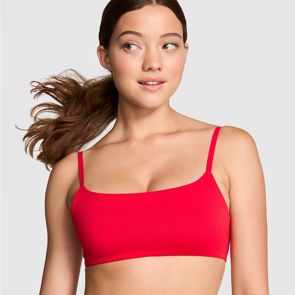 ❥𝒱𝒮 𝐏𝐈𝐍𝐊 (x2) Relay Square-Neck Sports Bra